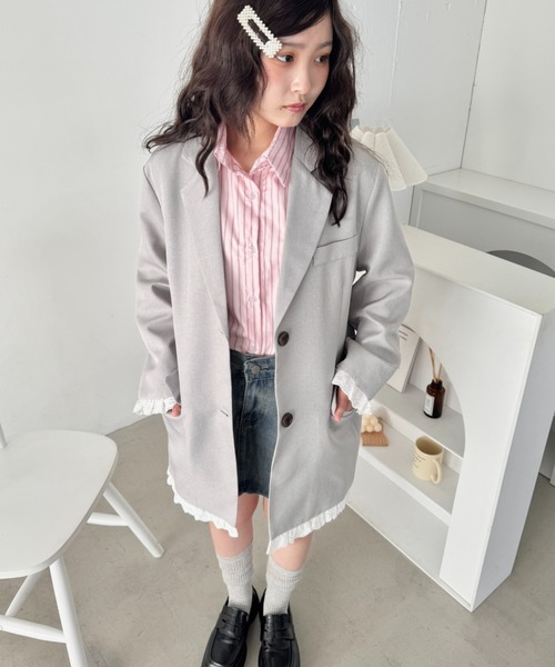 フリルテーラードジャケット（テーラードジャケット）｜SOLLON