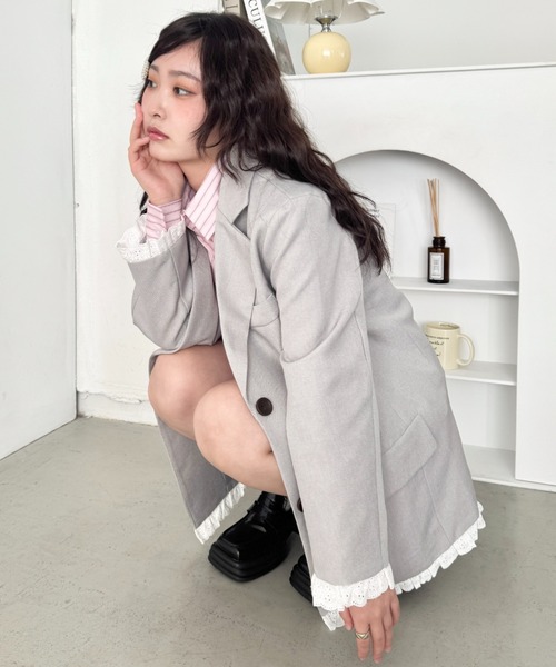 フリルテーラードジャケット（テーラードジャケット）｜SOLLON