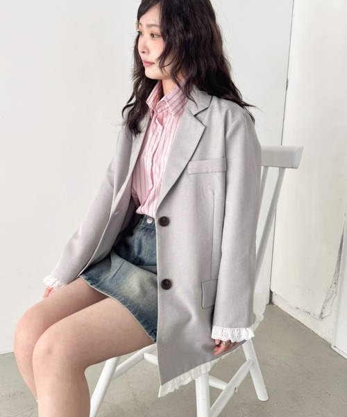 フリルテーラードジャケット（テーラードジャケット）｜SOLLON