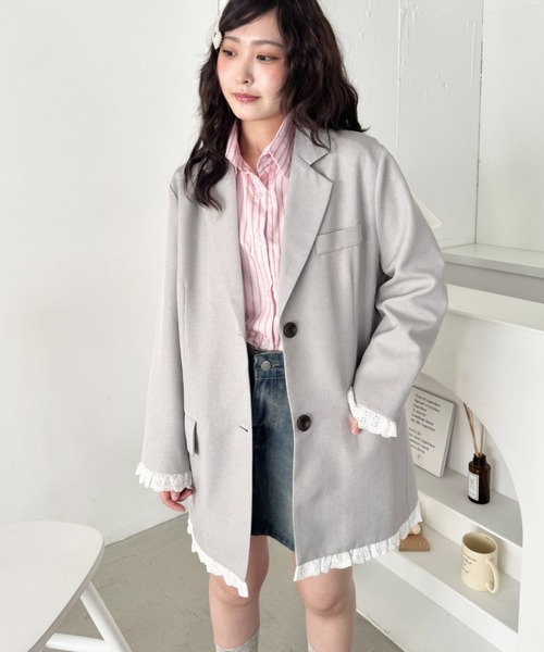 フリルテーラードジャケット（テーラードジャケット）｜SOLLON