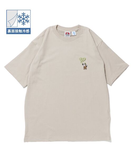BEN DAVIS(ベンデイビス)の「【BEN DAVIS(ベンデイビス)】GORILLA EMB COOL TEE / Tシャツ 接触冷感 半袖 クルーネック ワンポイント 刺繍 ワンポイント(Tシャツ/カットソー・メンズ・ネイビー/ベージュ/ホワイト/ブラック・X-LARGE/LARGE/MEDIUM)」の4枚目の写真