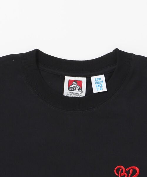 BEN DAVIS(ベンデイビス)の「【BEN DAVIS(ベンデイビス)】GORILLA EMB COOL TEE / Tシャツ 接触冷感 半袖 クルーネック ワンポイント 刺繍 ワンポイント(Tシャツ/カットソー・メンズ・ネイビー/ベージュ/ホワイト/ブラック・X-LARGE/LARGE/MEDIUM)」の10枚目の写真