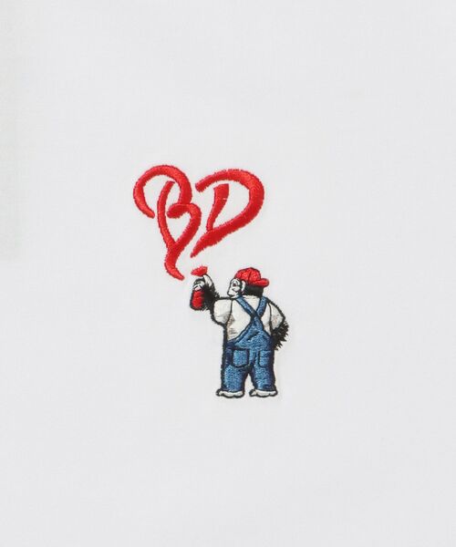 BEN DAVIS(ベンデイビス)の「【BEN DAVIS(ベンデイビス)】GORILLA EMB COOL TEE / Tシャツ 接触冷感 半袖 クルーネック ワンポイント 刺繍 ワンポイント(Tシャツ/カットソー・メンズ・ネイビー/ベージュ/ホワイト/ブラック・X-LARGE/LARGE/MEDIUM)」の15枚目の写真