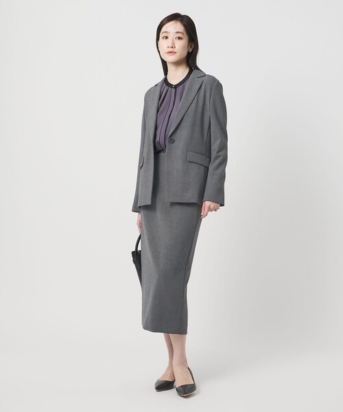 UNITED ARROWS（ユナイテッドアローズ）の「ダブルクロス ジャケット ‐ストレッチ ウォッシャブル‐（テーラードジャケット・レディース・ネイビー/ダークグレー・40/38/36）」の3枚目の写真