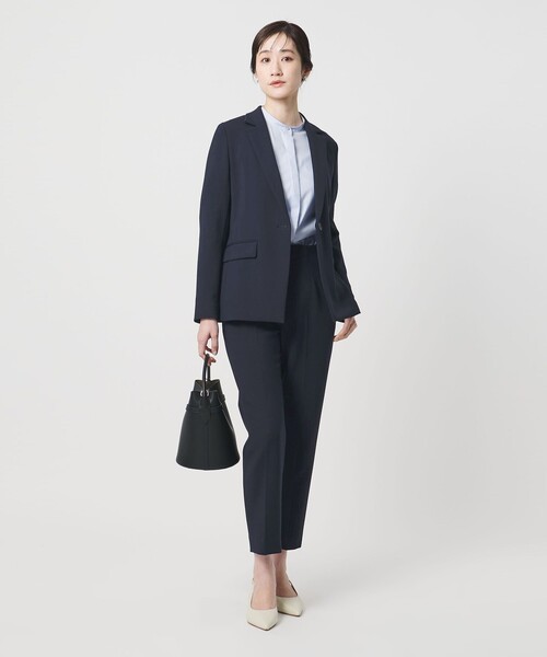 UNITED ARROWS（ユナイテッドアローズ）の「ダブルクロス ジャケット ‐ストレッチ ウォッシャブル‐（テーラードジャケット・レディース・ネイビー/ダークグレー・40/38/36）」の6枚目の写真