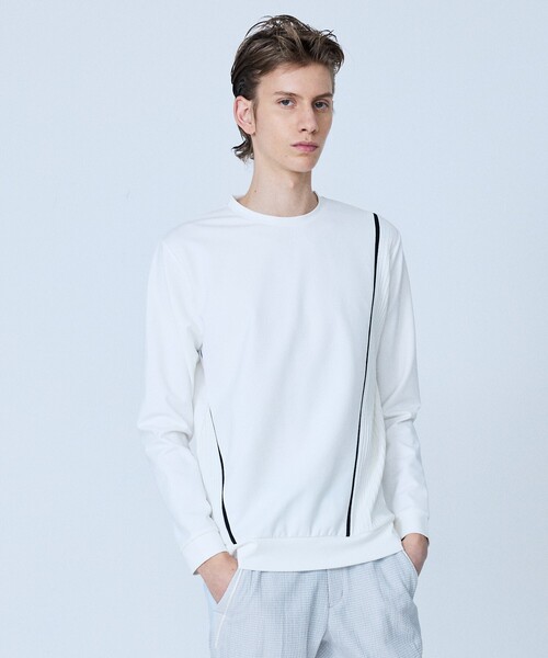 5351 POUR LES HOMMES(ゴーサンゴーイチプールオム)の「【V-Line】コンビネーション 長袖 Tシャツ(Tシャツ/カットソー・メンズ・ホワイト/ブラック・44/46/48/50)」の2枚目の写真