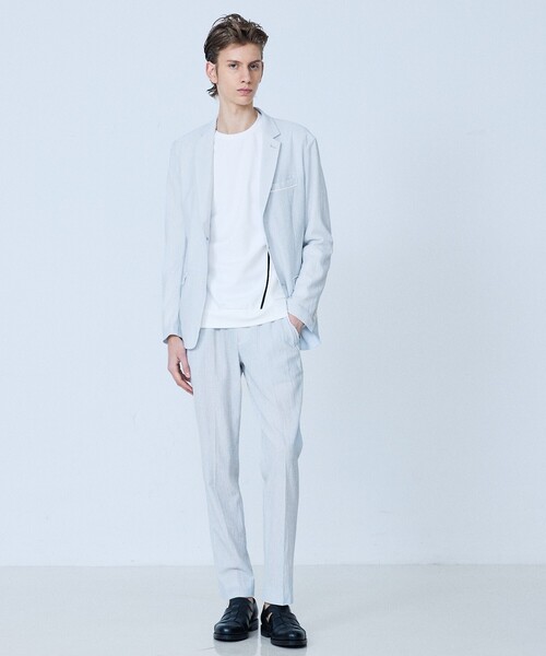 5351 POUR LES HOMMES(ゴーサンゴーイチプールオム)の「【V-Line】コンビネーション 長袖 Tシャツ(Tシャツ/カットソー・メンズ・ホワイト/ブラック・44/46/48/50)」の9枚目の写真