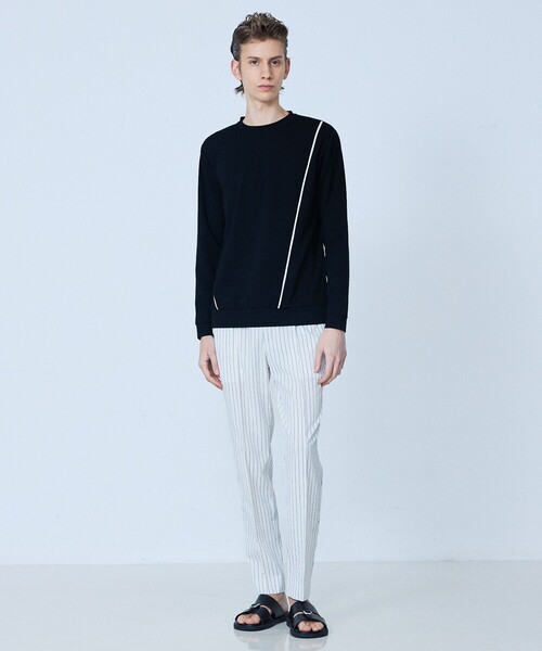 5351 POUR LES HOMMES(ゴーサンゴーイチプールオム)の「【V-Line】コンビネーション 長袖 Tシャツ(Tシャツ/カットソー・メンズ・ホワイト/ブラック・44/46/48/50)」の11枚目の写真