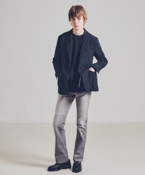 5351 POUR LES HOMMES(ゴーサンゴーイチプールオム)の「【V-Line】コンビネーション 長袖 Tシャツ(Tシャツ/カットソー・メンズ・ホワイト/ブラック・44/46/48/50)」の14枚目の写真