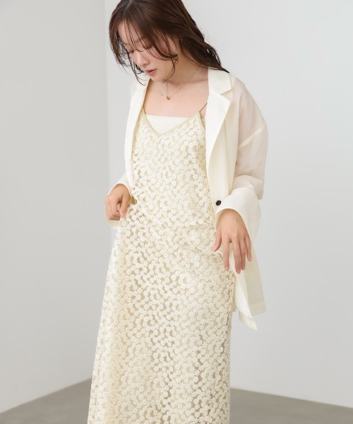 Bab(バブ)の「【選べるサイズ展開】刺繍フラワーキャミワンピース(ワンピース・レディース・アイボリー/ブラック/イエロー/グリーン・S/M)」の16枚目の写真