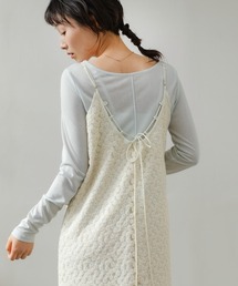 Bab（バブ）の「【選べるサイズ展開】刺繍フラワーキャミワンピース（ワンピース）」