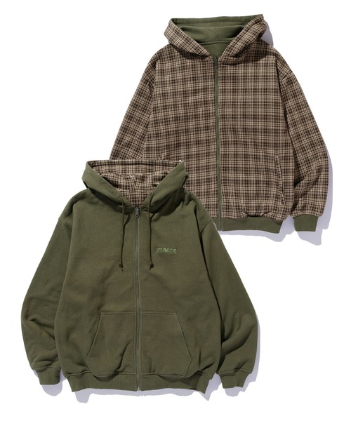 REVERSIBLE ZIP UP HOODED SWEATSHIRT（パーカー）｜XLARGE