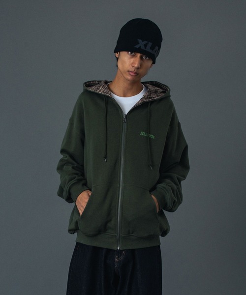 アメキャラzip 専用 REVERSIBLE ZIP UP HOODED SWEATSHIRT（パーカー）｜XLARGE