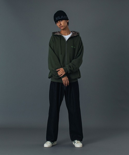 XLARGE(エクストララージ)の「REVERSIBLE ZIP UP HOODED SWEATSHIRT(パーカー・メンズ・ブラック/アッシュ/オリーブ・M/S/XL/L)」の10枚目の写真