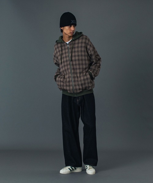 XLARGE リバーシブルジップアップフーディ REVERSIBLE ZIP UP HOODED SWEATSHIRT（パーカー）｜XLARGE