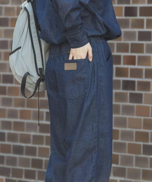 EKAL（エカル）の「『別注』Wrangler×EKAL　デニムリラックスバギーパンツ（デニムパンツ・レディース・ブラック/インディゴブルー・FREE）」の4枚目の写真