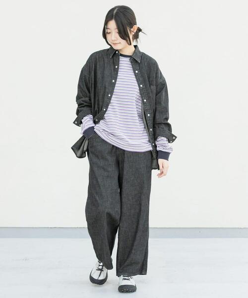 EKAL（エカル）の「『別注』Wrangler×EKAL　デニムリラックスバギーパンツ（デニムパンツ・レディース・ブラック/インディゴブルー・FREE）」の20枚目の写真