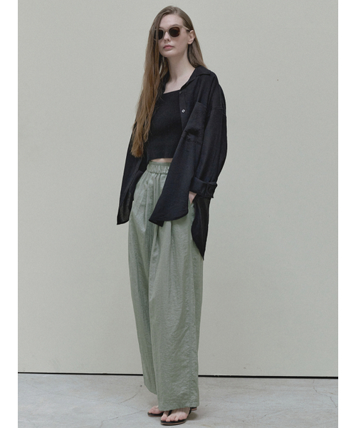 AVANT-G(アバン)の「See Through Unbalance Shirt - black(シャツ/ブラウス・レディース・その他・FREE)」の2枚目の写真