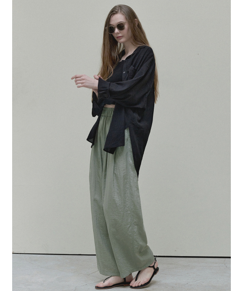AVANT-G(アバン)の「See Through Unbalance Shirt - black(シャツ/ブラウス・レディース・その他・FREE)」の4枚目の写真
