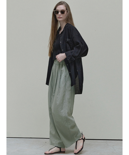 AVANT-G(アバン)の「See Through Unbalance Shirt - black(シャツ/ブラウス・レディース・その他・FREE)」の5枚目の写真