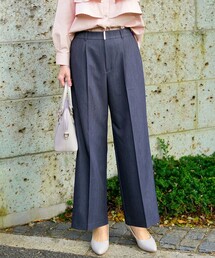 褒めらレディストレッチ ワイドパンツ