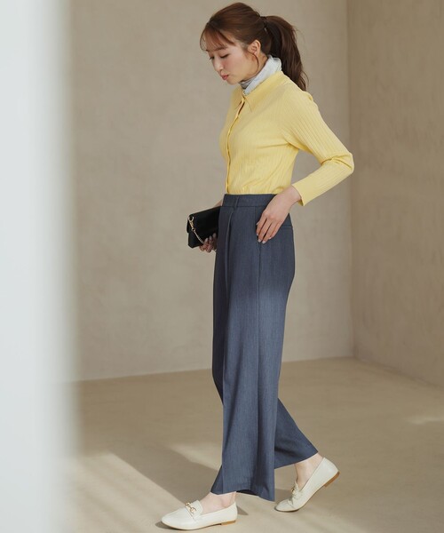 ANY SIS(エニィスィス)の「褒めらレディストレッチ ワイドパンツ(その他パンツ・レディース・ベージュ系6/ネイビー系6/ネイビー系/ライトグレー系6・X-LARGE)」の12枚目の写真