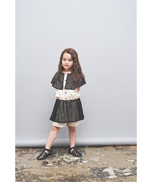 maarook（マルーク）の「杢ツイルメッシュペプラムキュロット（その他パンツ・キッズ・オートミール・140cm/150cm/160cm）」の6枚目の写真