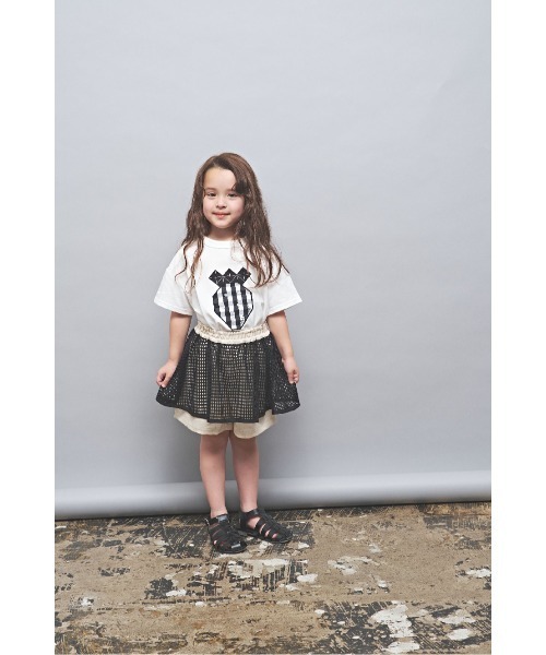 maarook（マルーク）の「杢ツイルメッシュペプラムキュロット（その他パンツ・キッズ・オートミール・140cm/150cm/160cm）」の4枚目の写真