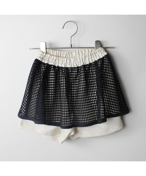maarook（マルーク）の「杢ツイルメッシュペプラムキュロット（その他パンツ・キッズ・オートミール・140cm/150cm/160cm）」の8枚目の写真