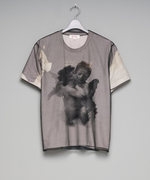MASU(エムエーエスユー)の「【M A S U】BLURRED ANGEL T-SHIRT(Tシャツ/カットソー・メンズ・ホワイト/ブラック・46/48)」の2枚目の写真