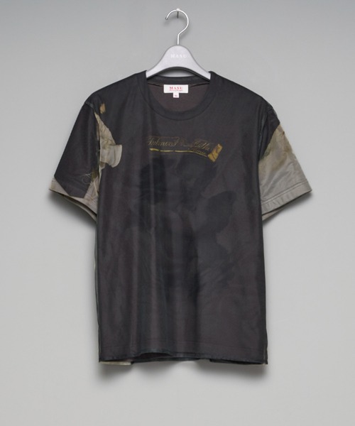 MASU(エムエーエスユー)の「【M A S U】BLURRED ANGEL T-SHIRT(Tシャツ/カットソー・メンズ・ホワイト/ブラック・46/48)」の1枚目の写真