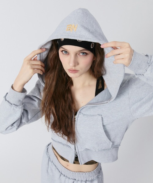 BN cropped zip hoodie/BN クロップドジップフーディー（パーカー