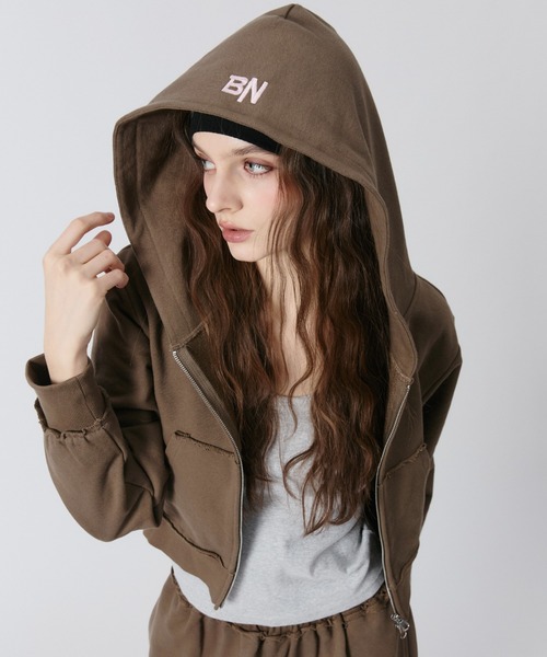 BN cropped zip hoodie/BN クロップドジップフーディー（パーカー