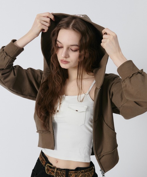 BN cropped zip hoodie/BN クロップドジップフーディー（パーカー