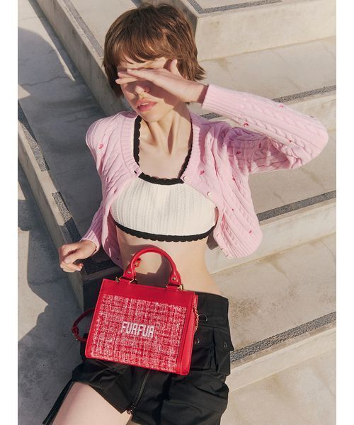 FURFUR（ファーファー）の「ベストレイヤードシャツワンピース（ワンピース・レディース・ピンク/ホワイト/ブルー・F）」の11枚目の写真