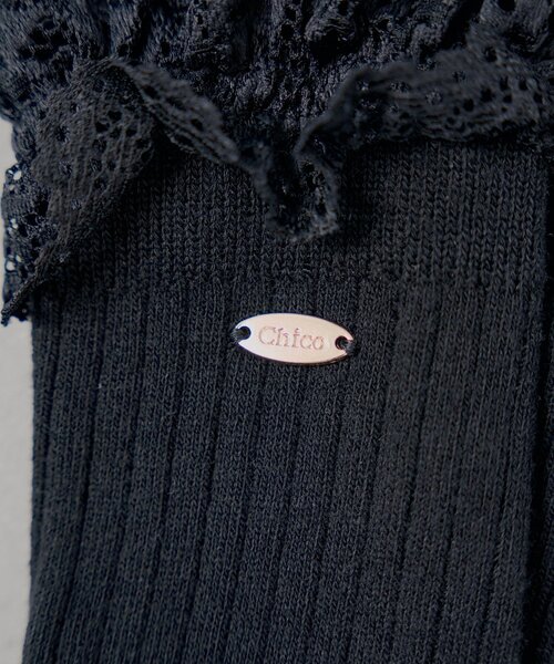 Chico（チコ）の「レース付きリブソックス（ソックス/靴下・レディース・アイボリー/ブラック/グレー・FREE）」の10枚目の写真