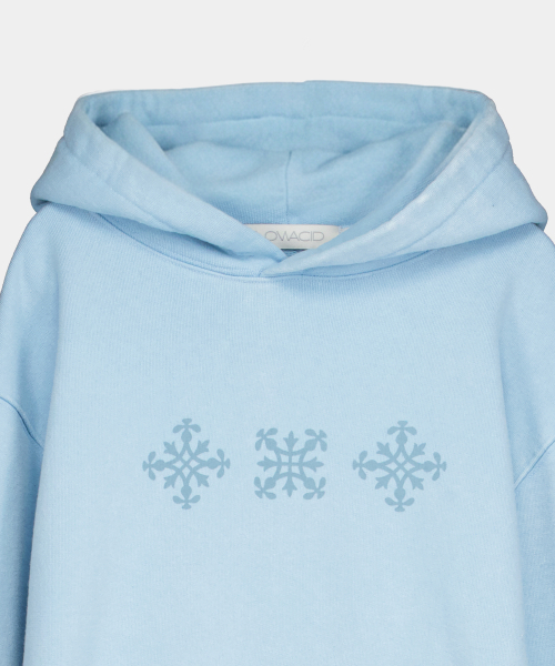 SLOWACID（スローアシッド）の「ブリーチドシンボルフードパーカー[スカイブルー]（パーカー・レディース・その他・SMALL/MEDIUM/LARGE/X-LARGE）」の6枚目の写真