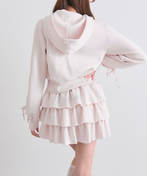 OLIVE des OLIVE（オリーブデオリーブ）の「【セットアップ対応】袖ドロストリボンコンパクトパーカー（パーカー・レディース・トップグレー/ネイビー/ピンク・FREE）」の8枚目の写真