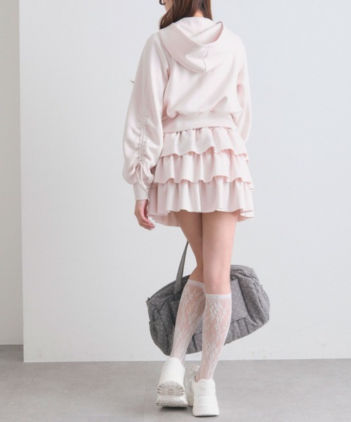 OLIVE des OLIVE（オリーブデオリーブ）の「【セットアップ対応】袖ドロストリボンコンパクトパーカー（パーカー・レディース・トップグレー/ネイビー/ピンク・FREE）」の11枚目の写真