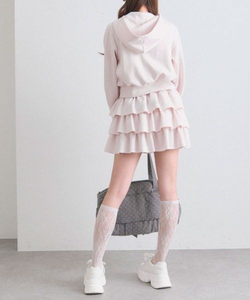 OLIVE des OLIVE（オリーブデオリーブ）の「【セットアップ対応】袖ドロストリボンコンパクトパーカー（パーカー・レディース・トップグレー/ネイビー/ピンク・FREE）」の12枚目の写真