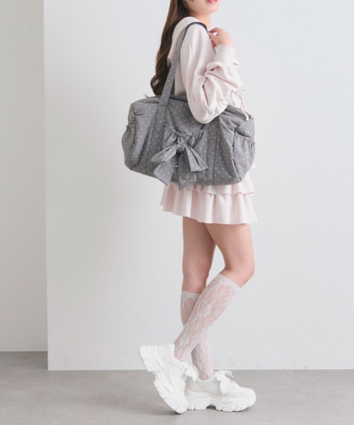 OLIVE des OLIVE（オリーブデオリーブ）の「【セットアップ対応】袖ドロストリボンコンパクトパーカー（パーカー・レディース・トップグレー/ネイビー/ピンク・FREE）」の14枚目の写真