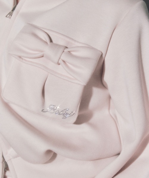 OLIVE des OLIVE（オリーブデオリーブ）の「【セットアップ対応】袖ドロストリボンコンパクトパーカー（パーカー・レディース・トップグレー/ネイビー/ピンク・FREE）」の20枚目の写真