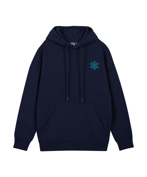 BY.L(バイエル)の「エステリスクス フード ネイビー ティルブルー(パーカー・メンズ・その他・M/L/XL/XXL)」の2枚目の写真