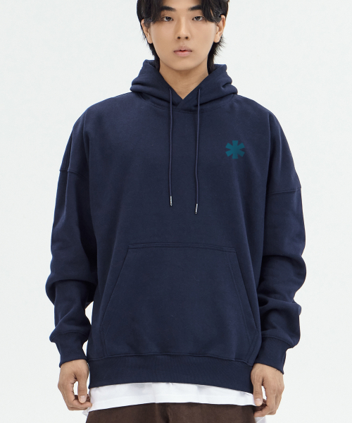 BY.L(バイエル)の「エステリスクス フード ネイビー ティルブルー(パーカー・メンズ・その他・M/L/XL/XXL)」の3枚目の写真