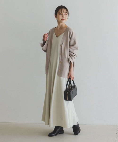 Noble（ノーブル）の「《WEB限定追加》接結ジャケットライクカーディガン（カーディガン/ボレロ・レディース・ライトグレー/ホワイト/ブラック・FREE）」の14枚目の写真