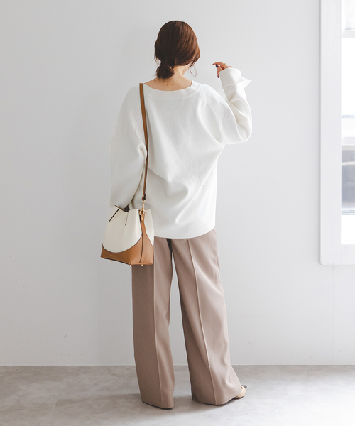 Noble（ノーブル）の「《WEB限定追加》接結ジャケットライクカーディガン（カーディガン/ボレロ・レディース・ライトグレー/ホワイト/ブラック・FREE）」の19枚目の写真