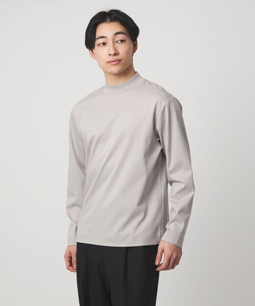 green label relaxing（グリーンレーベルリラクシング）の「L/A ポンチ モックネック カットソー -抗菌-（Tシャツ/カットソー・メンズ・ライトピンク/ブラック/ライトグレー・XL/L/M/S）」の2枚目の写真