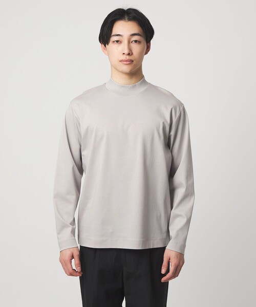 green label relaxing（グリーンレーベルリラクシング）の「L/A ポンチ モックネック カットソー -抗菌-（Tシャツ/カットソー・メンズ・ライトピンク/ブラック/ライトグレー・XL/L/M/S）」の10枚目の写真