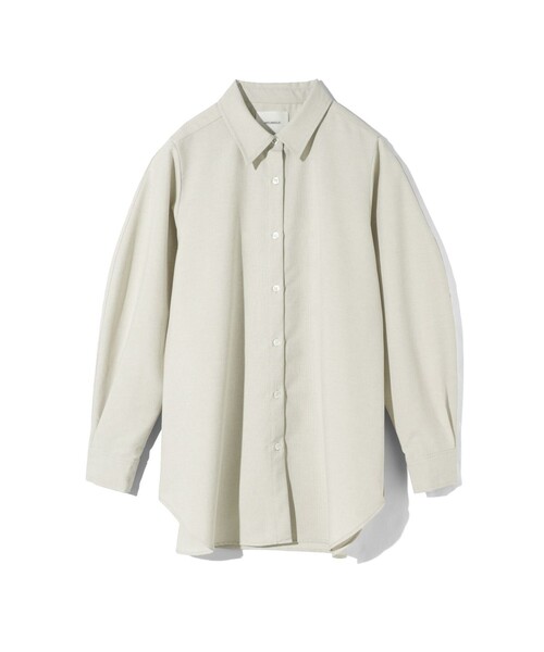 MIDIUMISOLID（ミディウミソリッド）の「MIDIUMISOLID for Ladies ボリュームスリーブシャツチュニック（シャツ/ブラウス・レディース・ナチュラル/ライトブルー/チャコールグレー・FREE）」の4枚目の写真