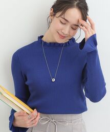 SHOO・LA・RUE | 【洗濯機可/S-LL】フリルで上品 やわらかリブニット(ニット/セーター)